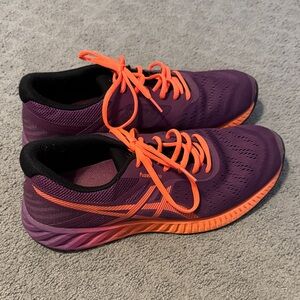 Asics Women's Purple and Orange Athletic Shoes